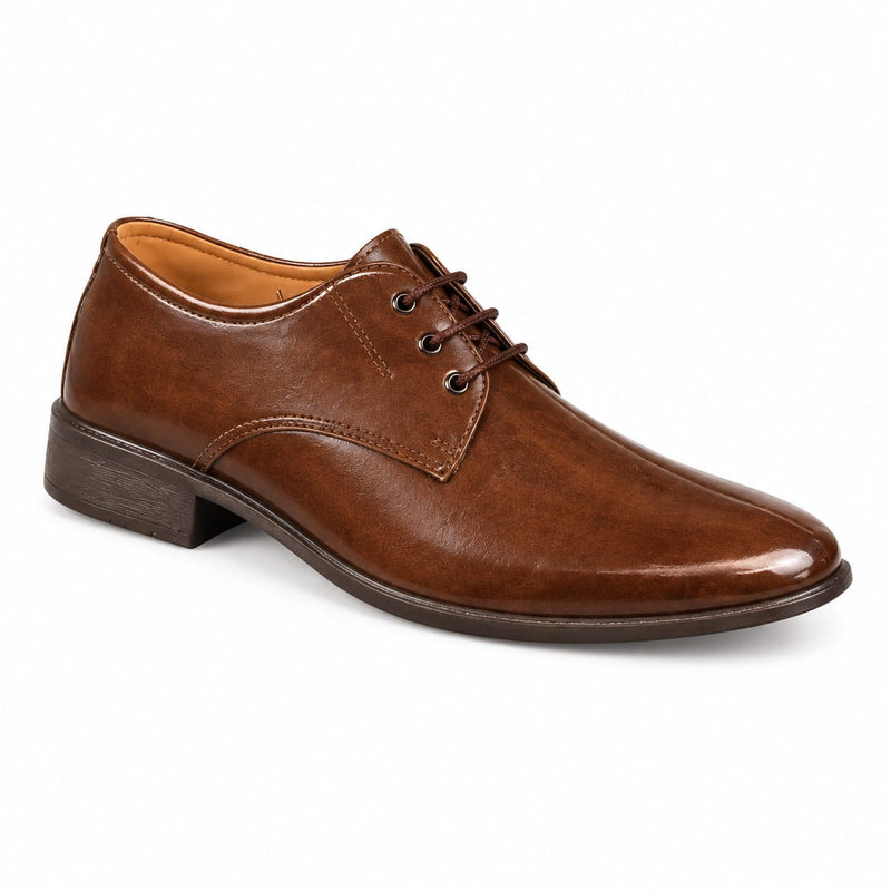 Men's Premium Brown Formal Lace-Up Shoes – Classic Dress & Office Wear