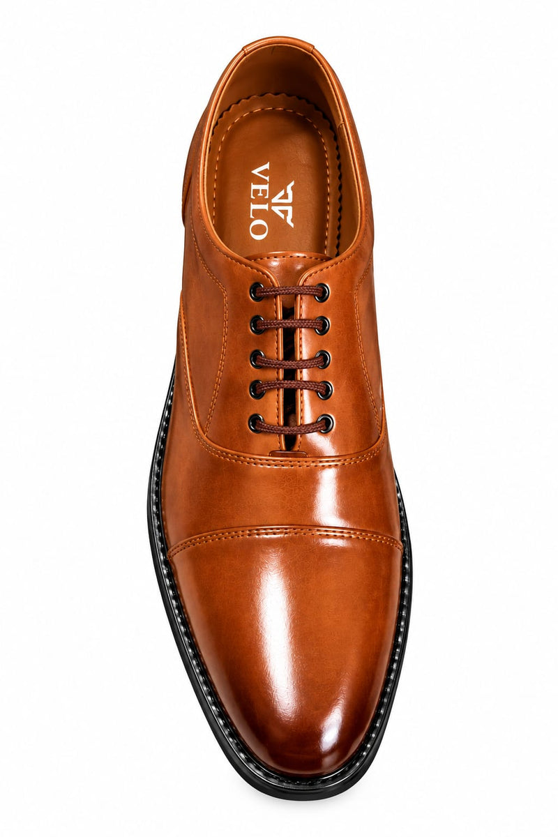 Men's Mustard Formal Lace-Up Dress Shoes – Classic Oxford Style Business & Office Footwear