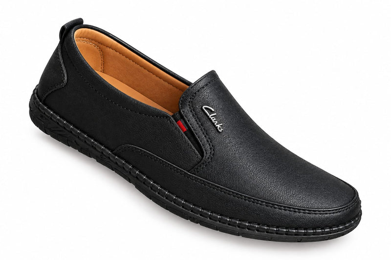 Men’s Black Slip-On Loafers – Casual & Formal Comfort Shoes for Men