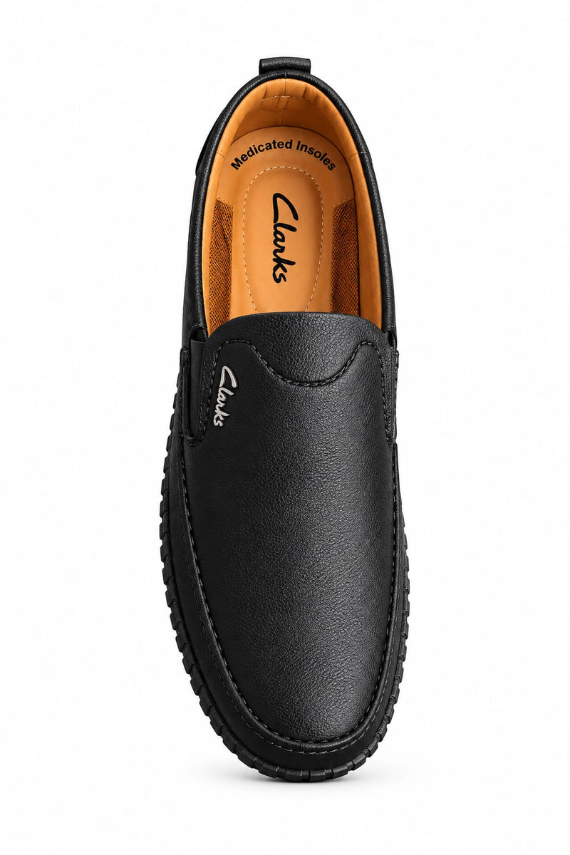 Men’s Black Slip-On Loafers – Casual & Formal Comfort Shoes for Men