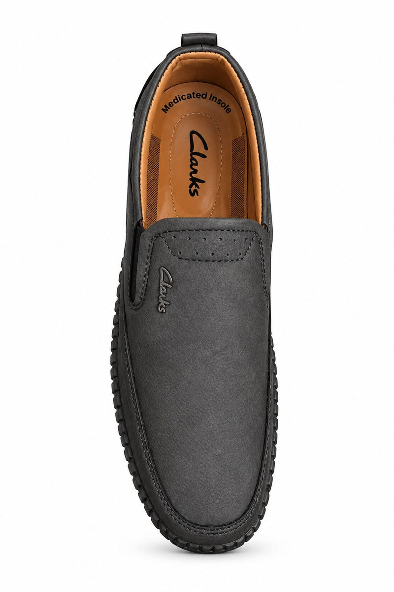 Men's Black Slip-On Loafers – Casual Comfort Shoes with Cushioned Insole, Lightweight Flexible Sole & Classic Design