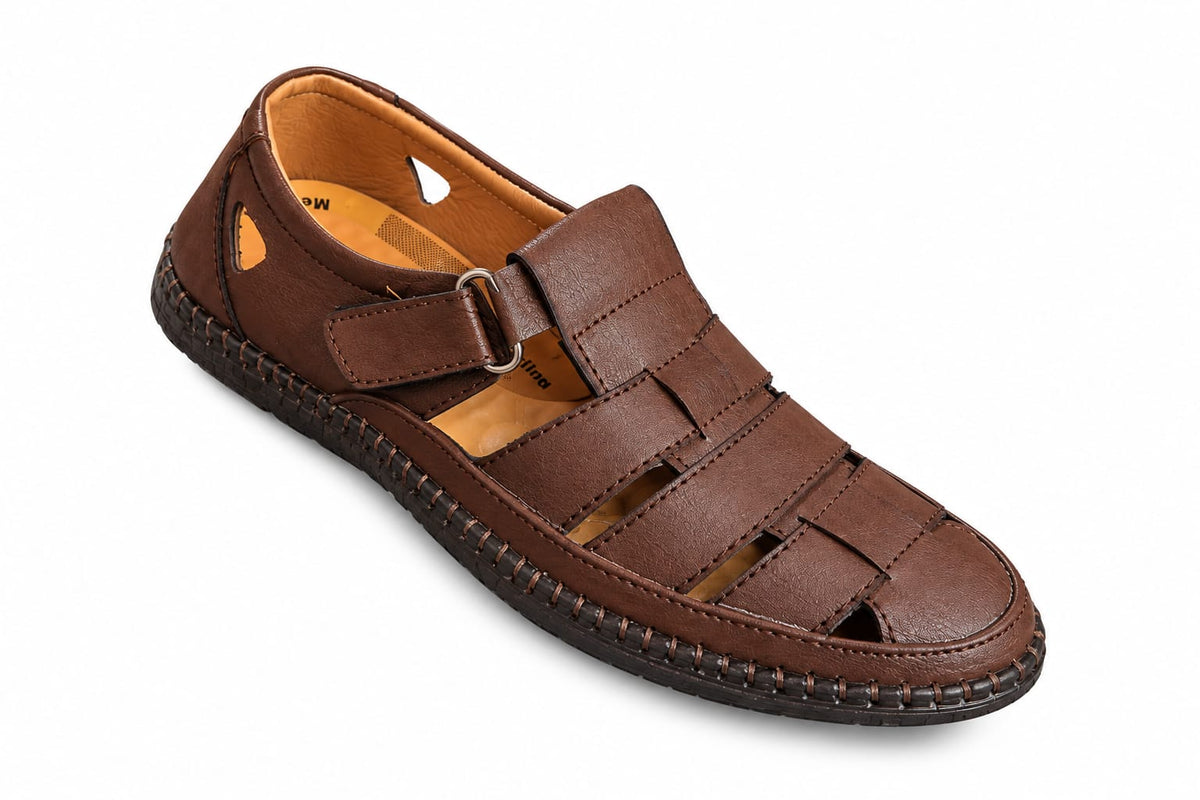 Men's Roman Brown Casual Loafers – Stylish Slip-On Shoes with Cushioned Insole, Comfortable Fit & Flexible Sole