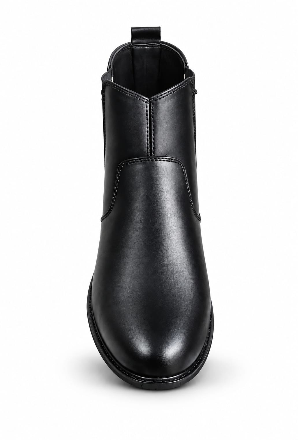Men Ankle Long Black Boots – Classic Slip-On Ankle Shoes with Stylish Design, Comfortable Fit & Durable Sole