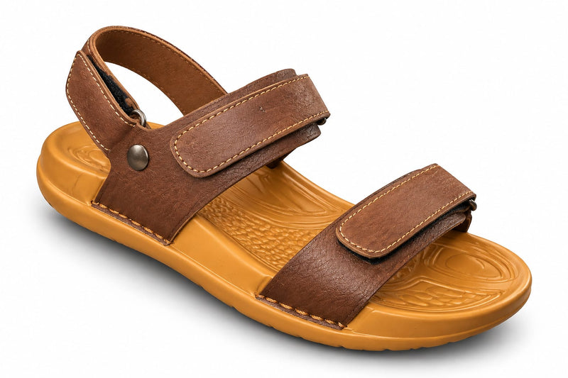Men’s Adjustable Comfort Sandals | Double Strap Casual Walking Sandals with Back Strap | Everyday Outdoor Footwear