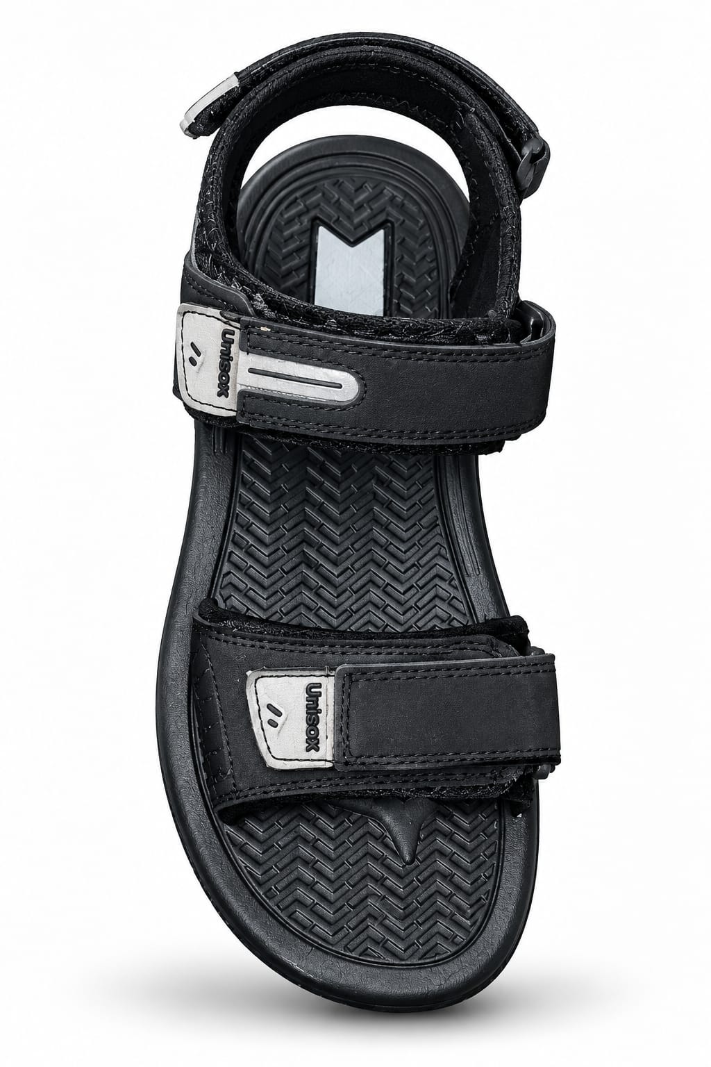 Men's Black Comfort Sandals | Adjustable Strap Casual Walking Sandals | Lightweight Anti-Slip Outdoor Sandals for Men