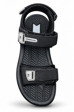 Men's Black Comfort Sandals | Adjustable Strap Casual Walking Sandals | Lightweight Anti-Slip Outdoor Sandals for Men
