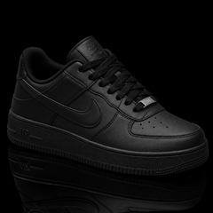 Men's All Black Air Force 1 Style Casual Sneakers – Premium Comfort Shoes