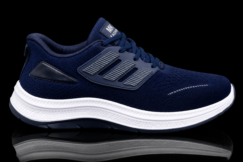 Men's Navy Blue Lightweight Running Shoes – Cushioned Sports Sneakers