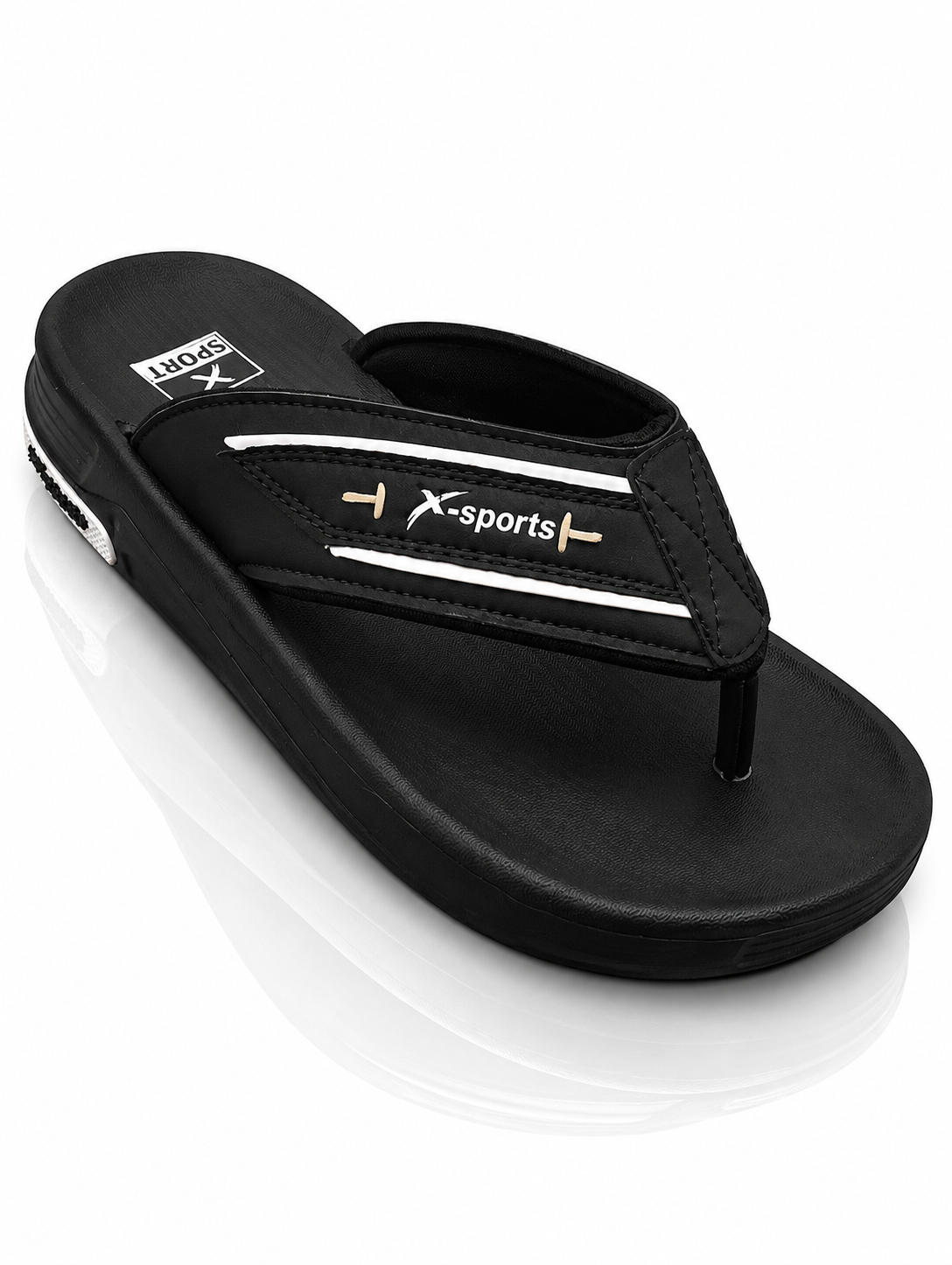 X-Sports Premium Casual Comfort Footwear for Men – Black & Grey Yellow