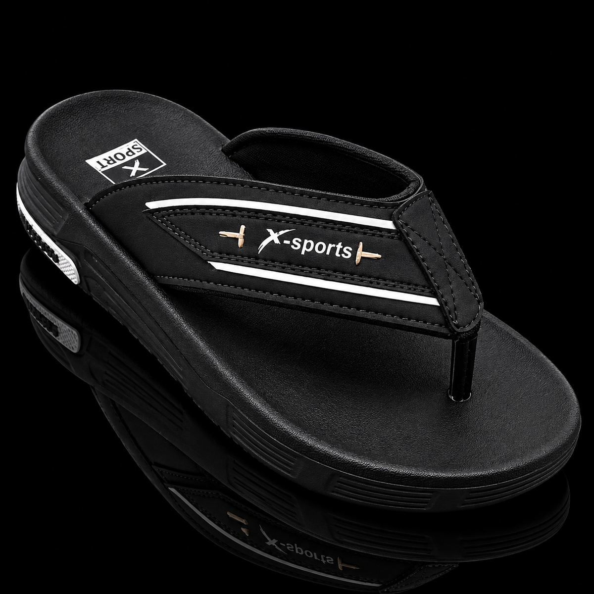 X-Sports Premium Casual Comfort Footwear for Men – Black & Grey Yellow