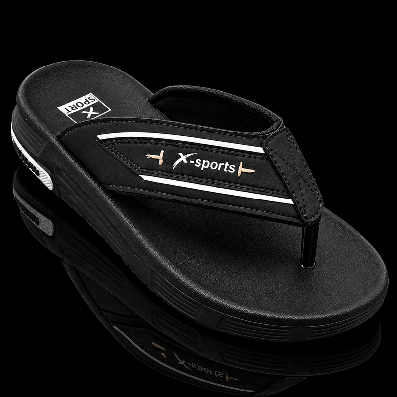 X-Sports Premium Casual Comfort Footwear for Men – Black & Grey Yellow