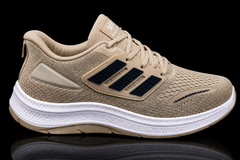 Men's Cream Lightweight Running Shoes – Cushioned Sports Sneakers