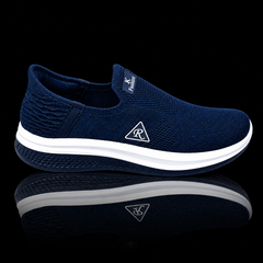 Men's Navy Blue Slip-On Sports Shoes – Lightweight Casual Sneakers