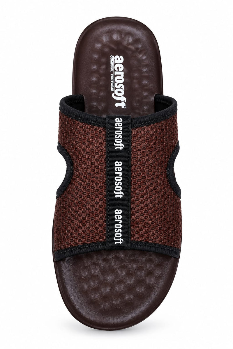 Original Aerosoft Men’s Softie Chapal – Black & Brown | Made in Thailand