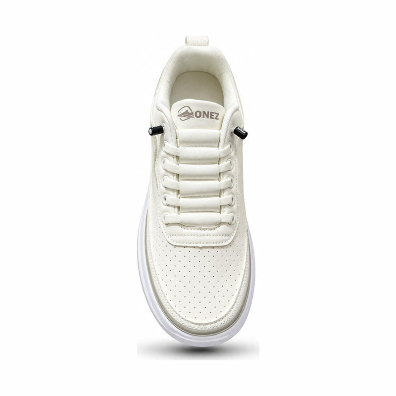 Cream and Gray Casual Sneaker - Zain Boot House